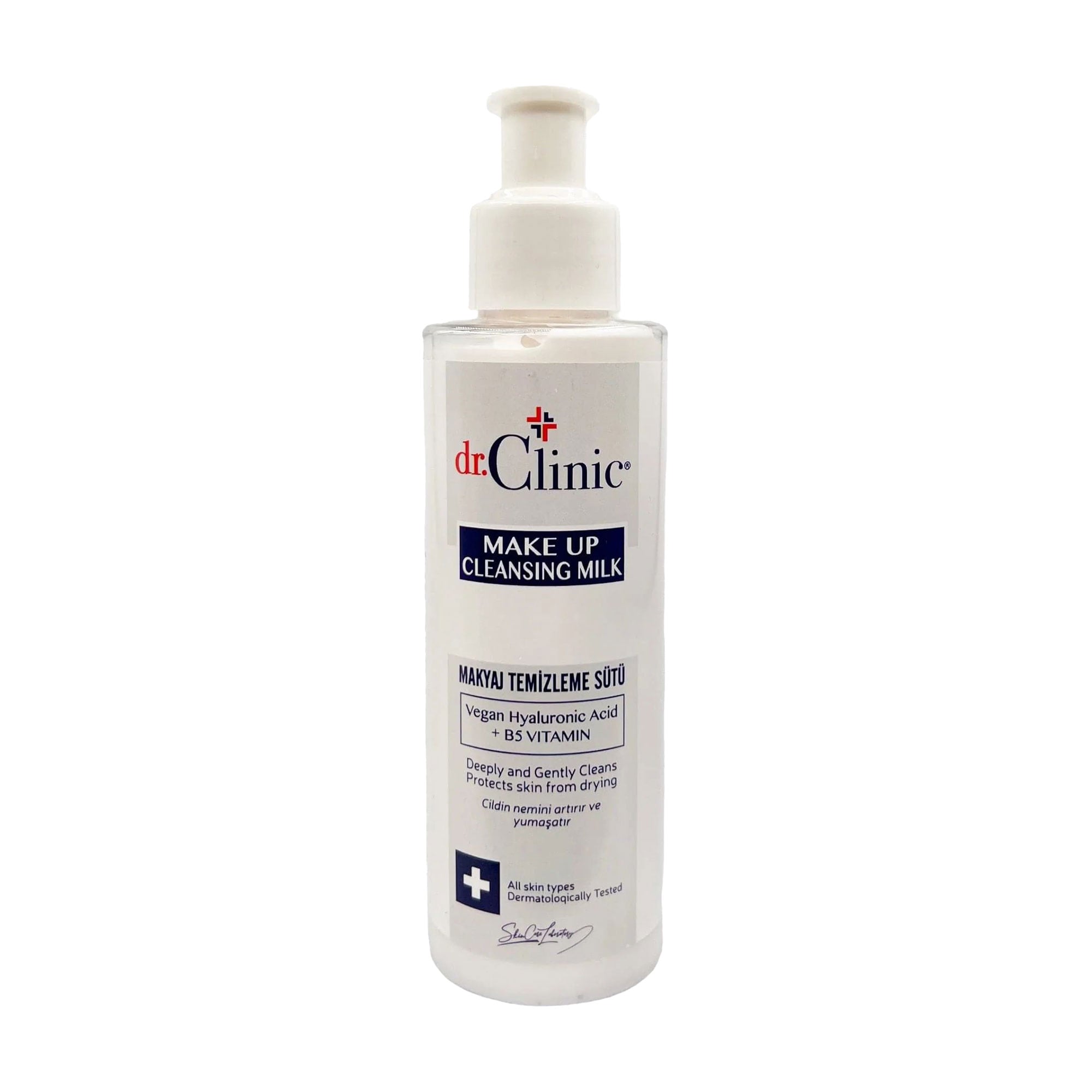 Молочко для зняття макіяжу Dr.Clinic Make Up Cleansing Milk з веганською гіалуроновою кислотою та вітаміном B5, 150 мл